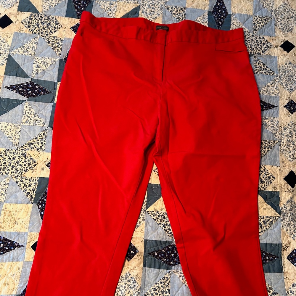 Vince Camuto RED pants Size 20 dressy or casual